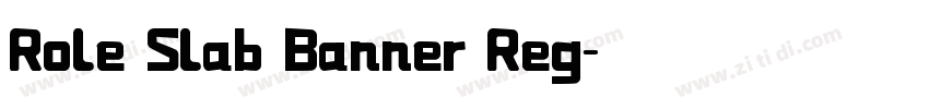 Role Slab Banner Reg字体转换